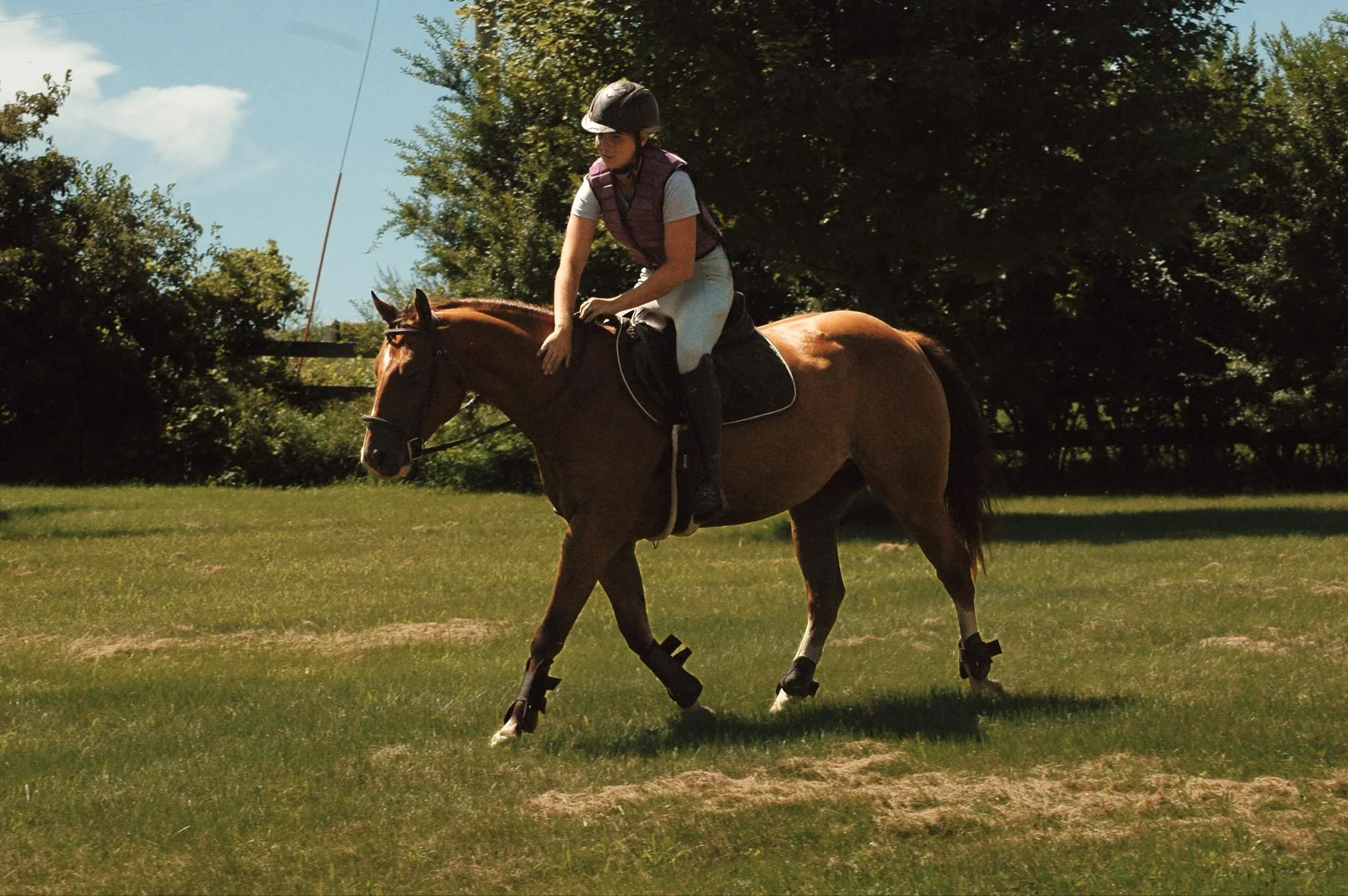 Relaxed under-saddle moment.